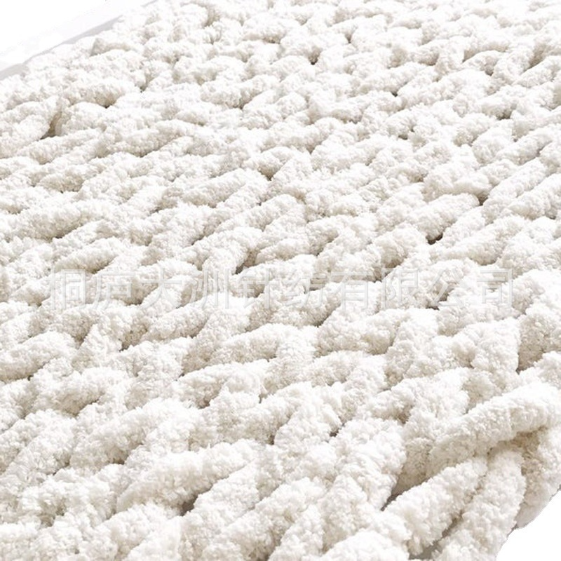 Beschwerte Strickdecke aus Wolle