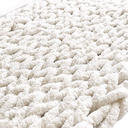 Beschwerte Strickdecke aus Wolle